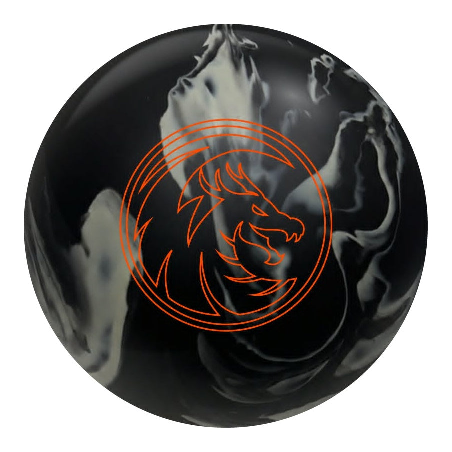 SWAG Black Dragon Hybrid Bowling Ball in Black Silver - front