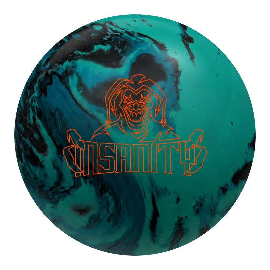 SWAG Insanity Hybrid Bowling Ball in Navy Teal Aqua - front