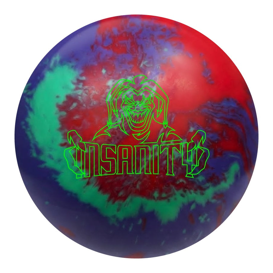 SWAG Insanity Pearl Bowling Ball in Pink Purple Teal - front