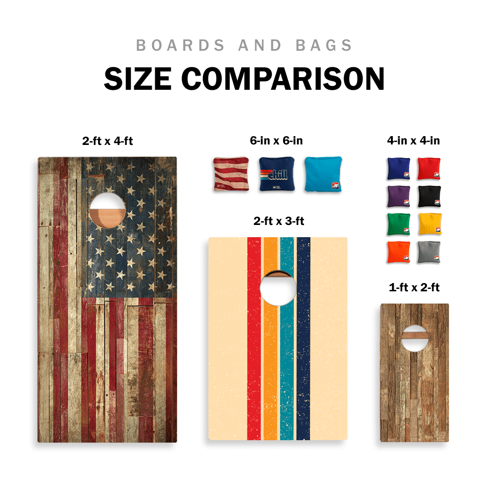 Swashed Stripes Star Cornhole Boards - View 6