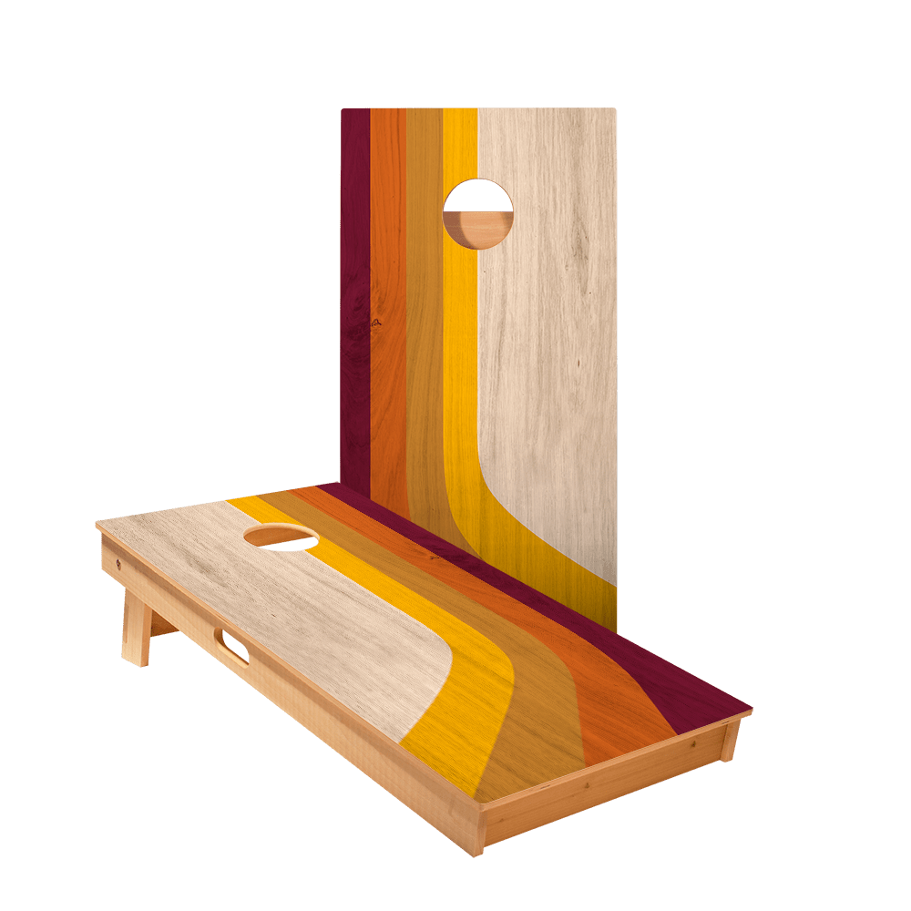 Swashed Stripes Star Cornhole Boards