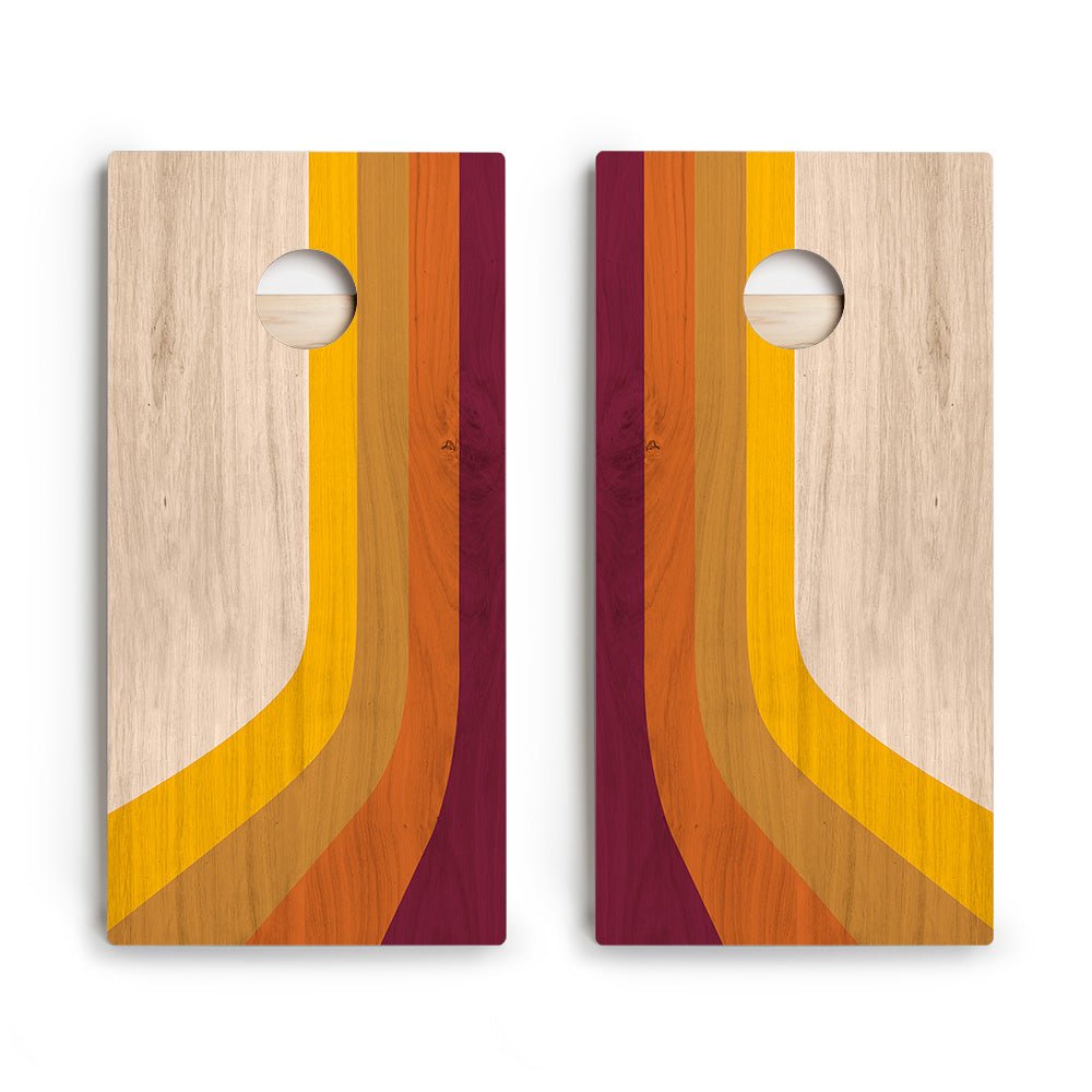 Swashed Stripes Star Cornhole Boards - View 5