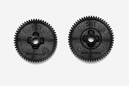 Option Spur Gear Set for TT-01, 55T/58T