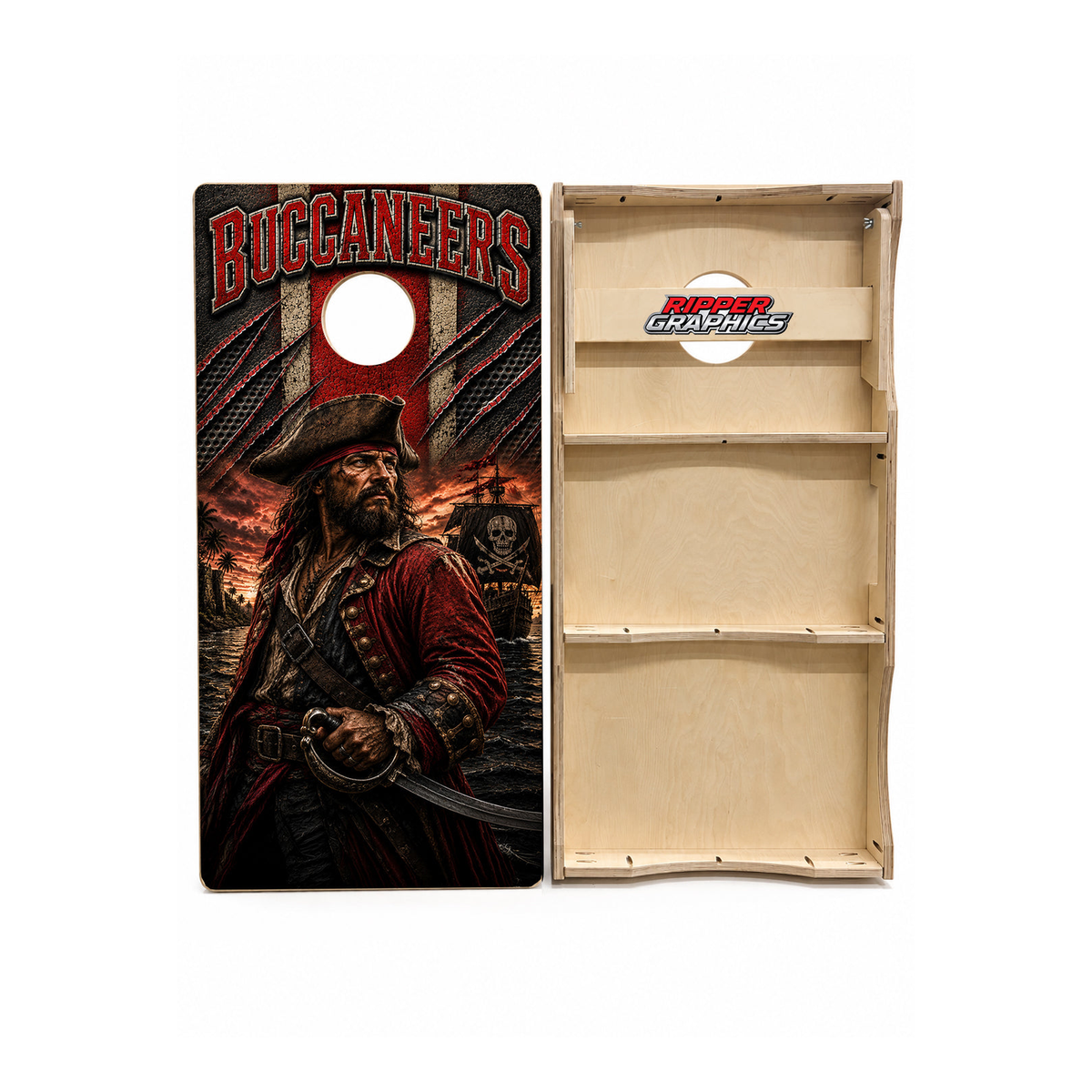 Tampa Bay Buccaneers Football Cornhole Design - CH5098 - Great Call Athletics