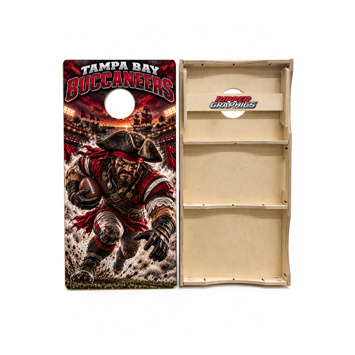 Tampa Bay Buccaneers Football Inspired Cornhole Design - CH5262 - Great Call Athletics