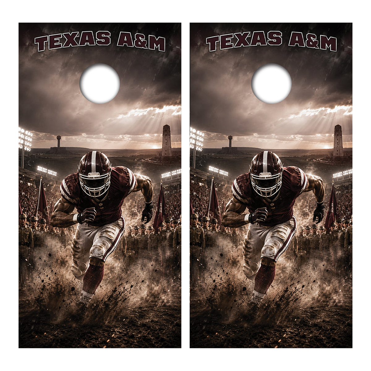 Texas A&M Football Inspired Cornhole Design - Corn5196 - Great Call Athletics
