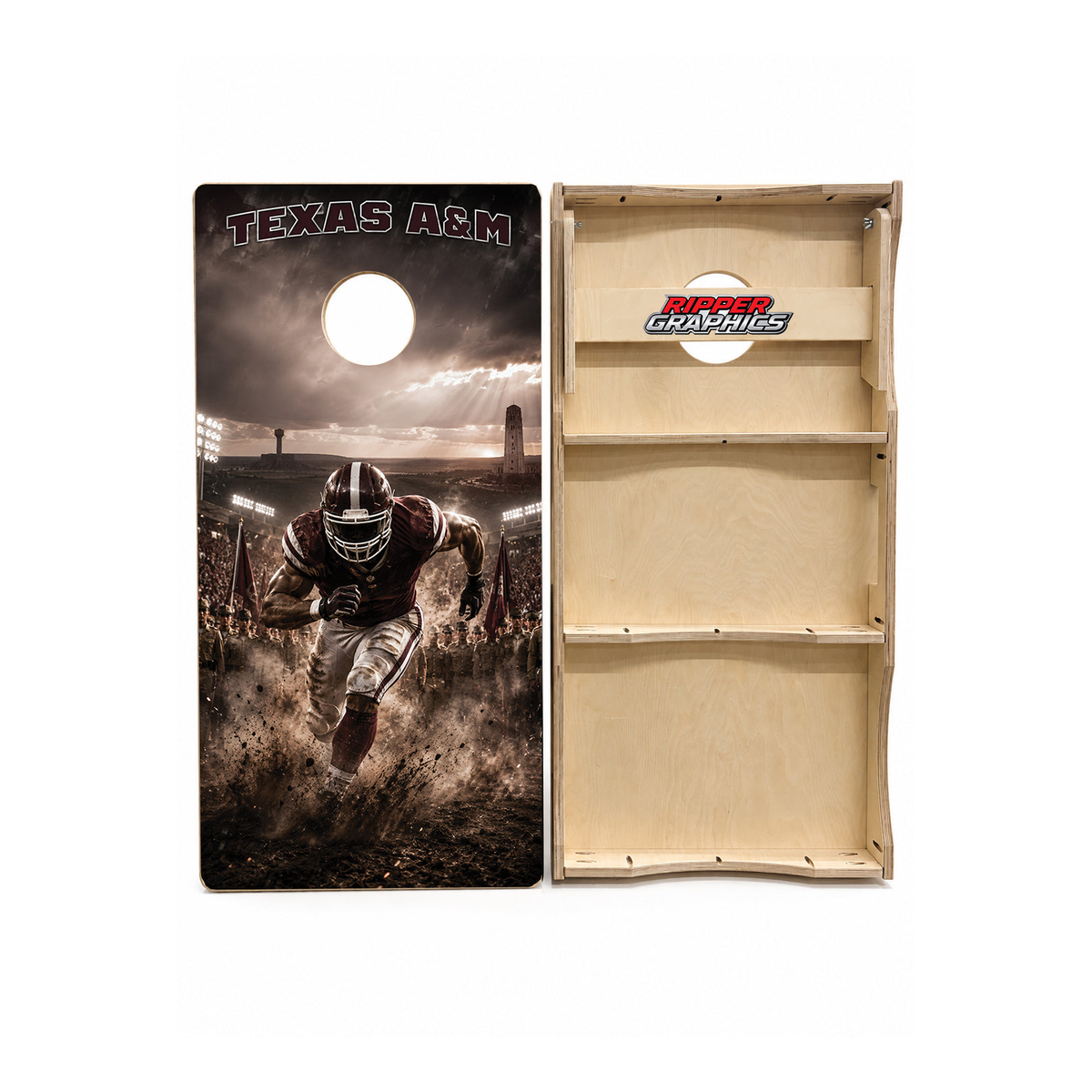 Texas A&M Football Inspired Cornhole Design - CH5196 - Great Call Athletics