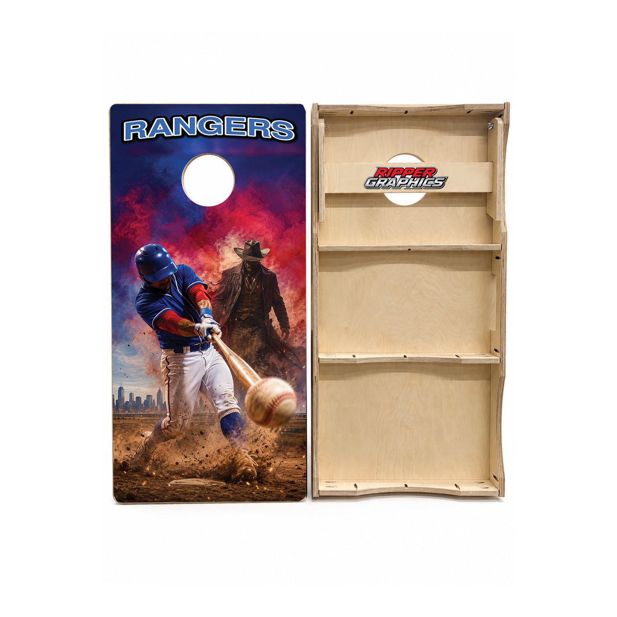 Texas Rangers Baseball Inspired Cornhole Design - CH5226 - Great Call Athletics