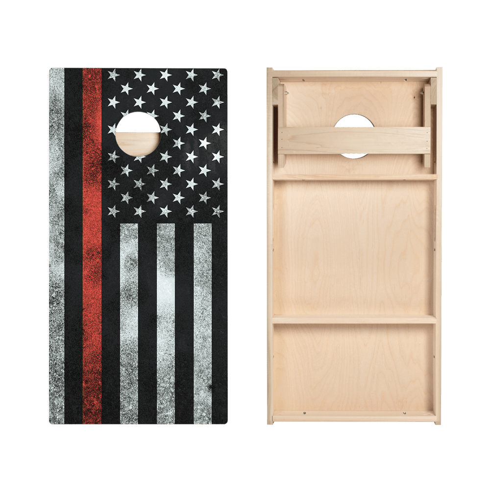 Thin Red Line Star Cornhole Boards - View 4