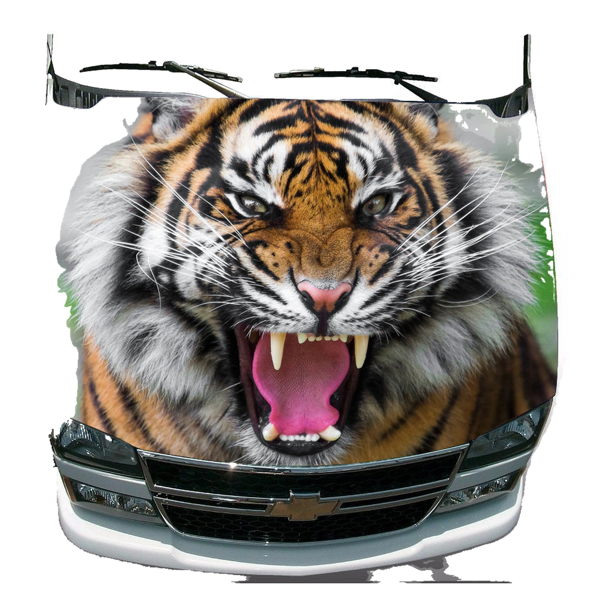 Tiger Hood Wrap Vinyl Graphic Decal Sticker Wrap Car or Truck - Hood009 - Great Call Athletics
