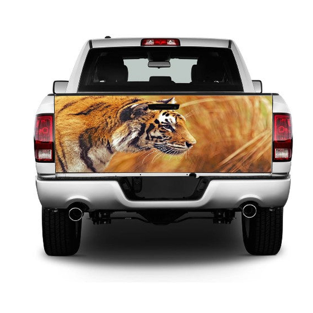 Tiger Stalking It's Prey Tailgate Wrap Vinyl Graphic Decal Sticker product photo