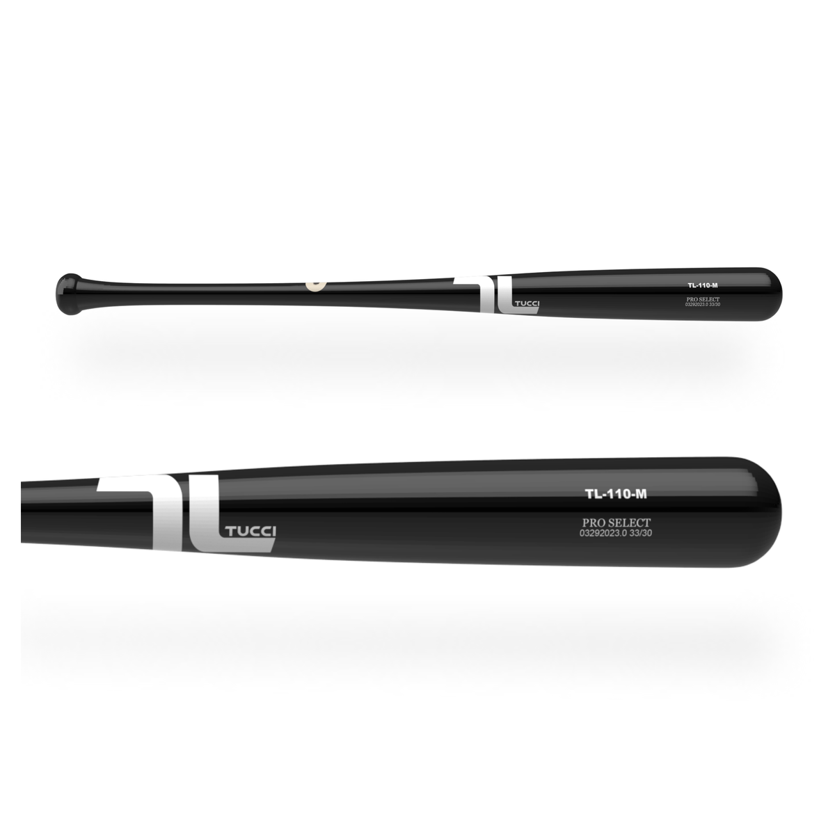 TUCCI TL-110 Pro Select Wood Bat in Black/White/Black