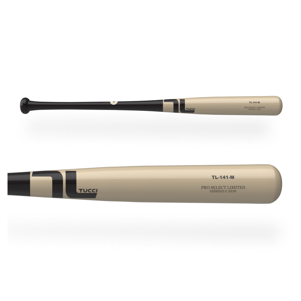 TUCCI TL-141 Pro Select Limited Wood Bat in Black/Black/Natural