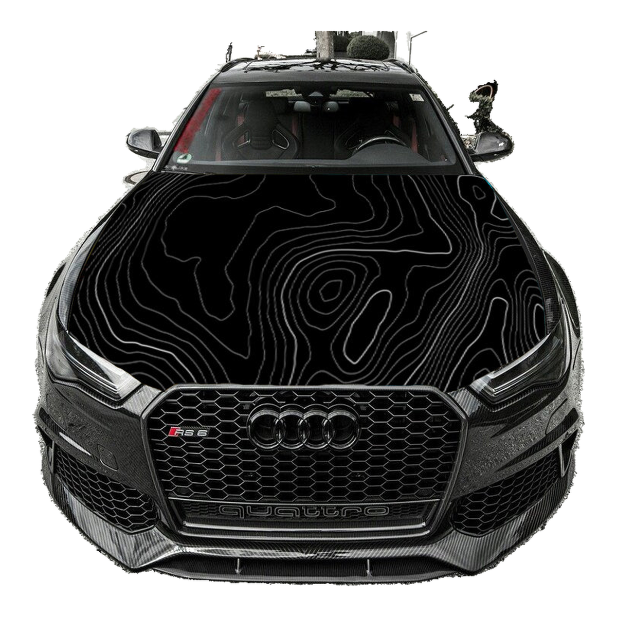 Topography Custom Hood Wrap Vinyl Graphic Decal Sticker Wrap Car or Truck product photo