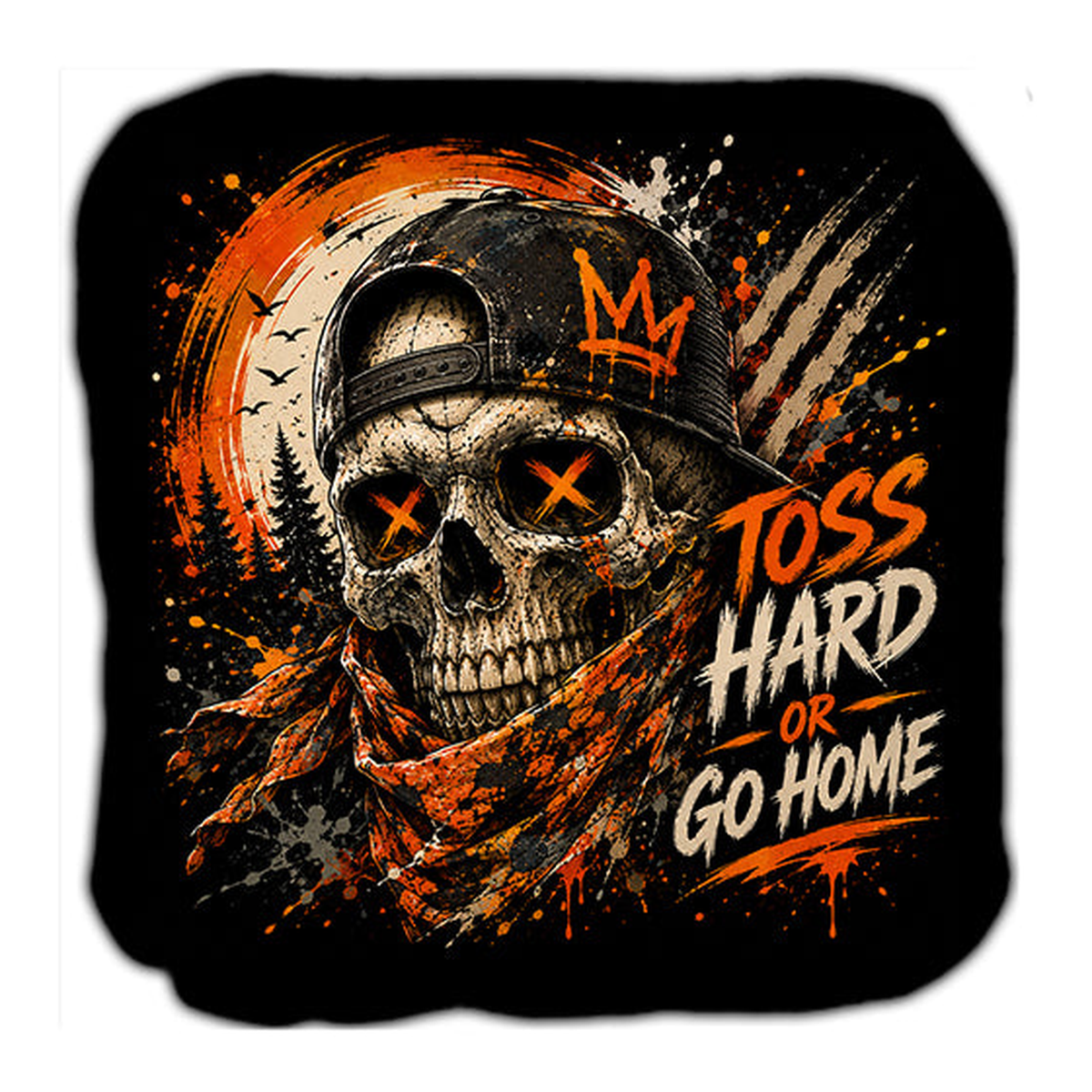Toss Hard or Go Home Cornhole Bags Set of 4 product photo
