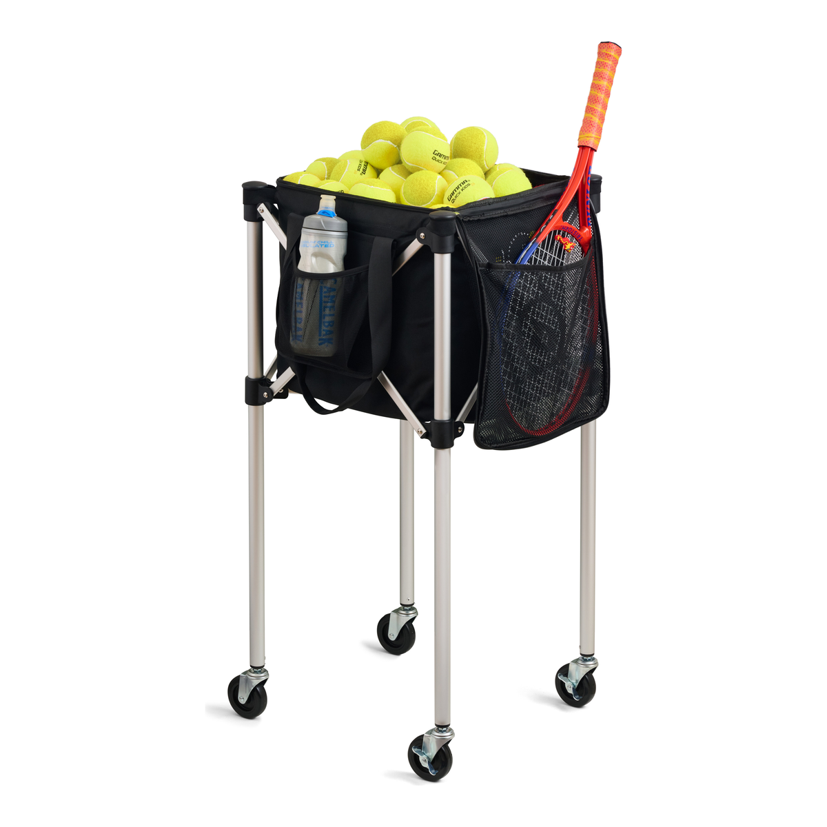 Racket Pets Ball Tote Replacement Bag for Teaching Carts in Black - on teaching cart with tennis balls