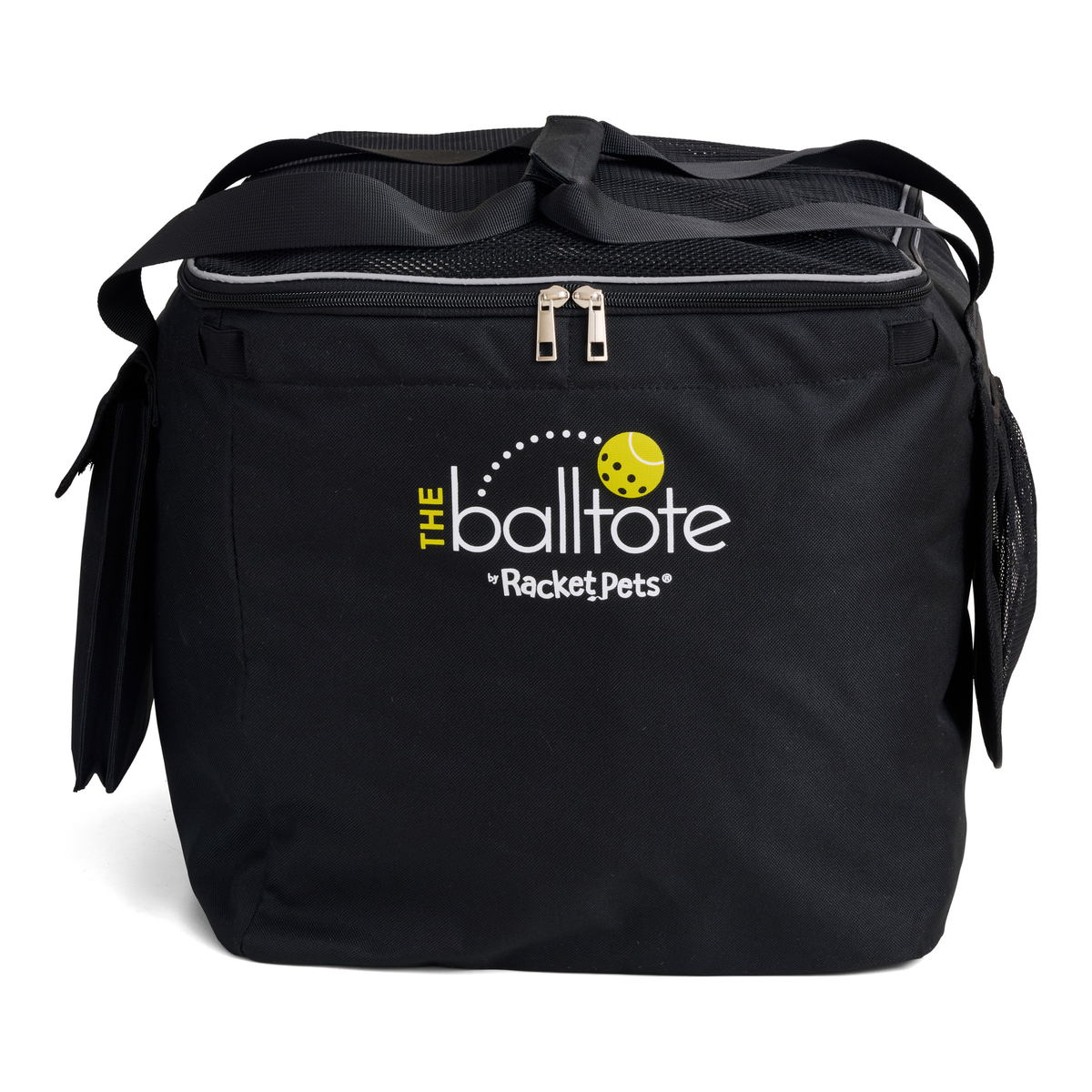 Racket Pets Ball Tote Replacement Bag for Teaching Carts in Black - front view