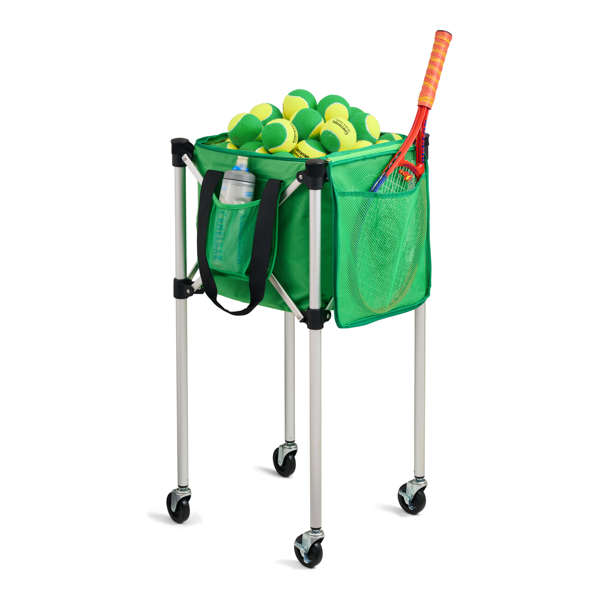 Racket Pets Ball Tote Replacement Bag for Teaching Carts in Green - on teaching cart with tennis balls