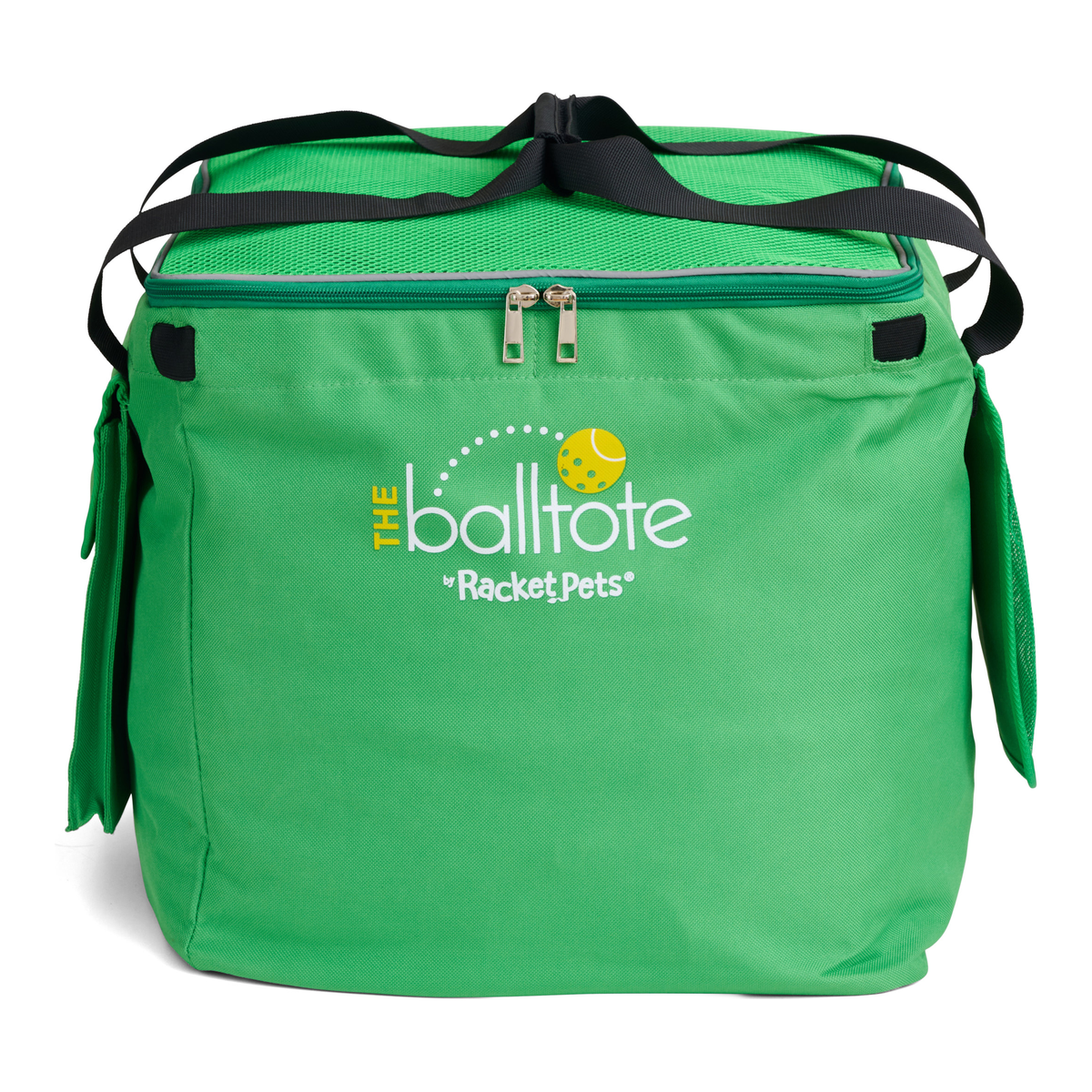Racket Pets Ball Tote Replacement Bag for Teaching Carts in Green - front view