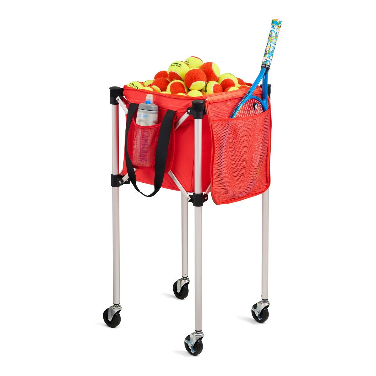 Racket Pets Ball Tote Replacement Bag for Teaching Carts in Orange - on teaching cart with tennis balls