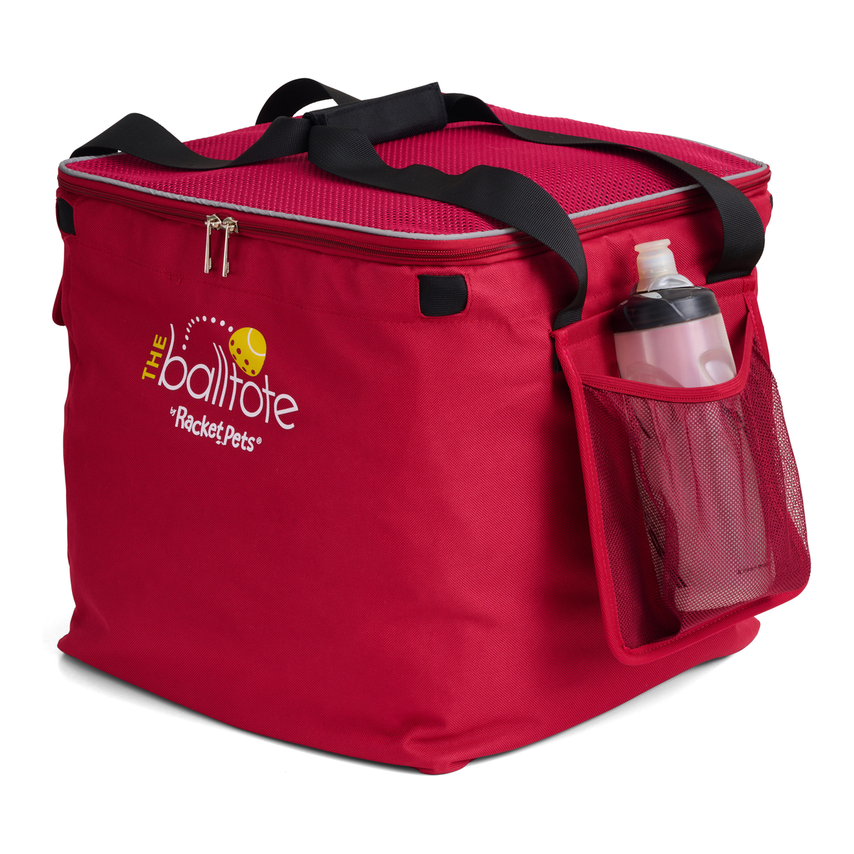 Racket Pets Ball Tote Replacement Bag for Teaching Carts in Red - right side view
