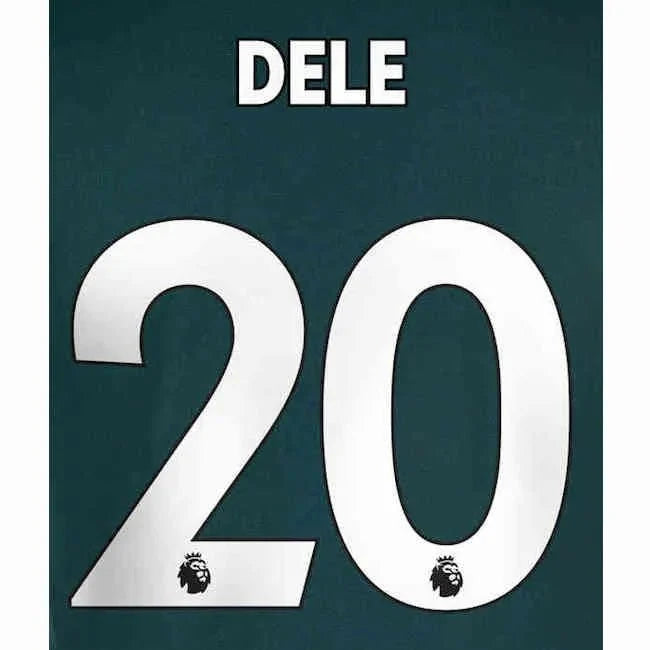 Tottenham 2019/22 Away Dele #20 Jersey Name Set