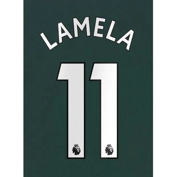 Tottenham 2020/21 Away Lamela #11 Jersey Name Set