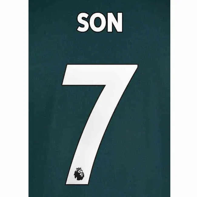 Tottnham 2019/22 Away Son #7 Jersey Name Set