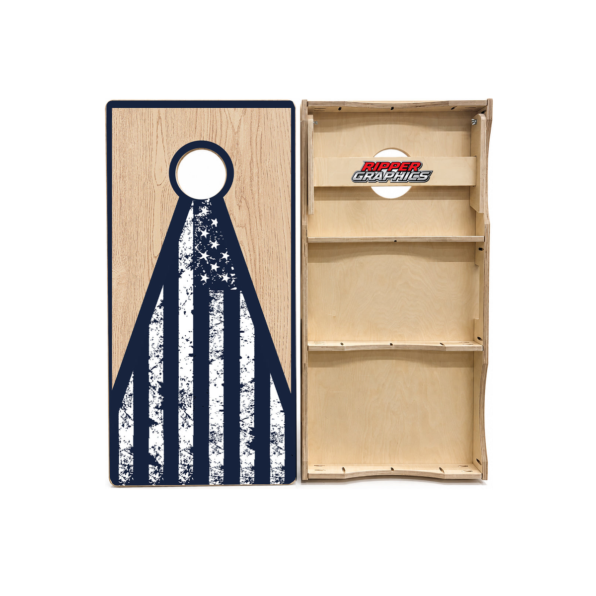 Triangle American Flag Cornhole Design product photo