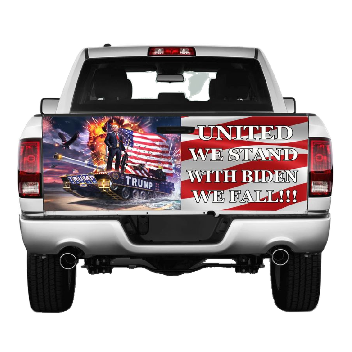 Trump United We Stand Truck Tailgate Wrap Vinyl Graphic Decal Sti product photo