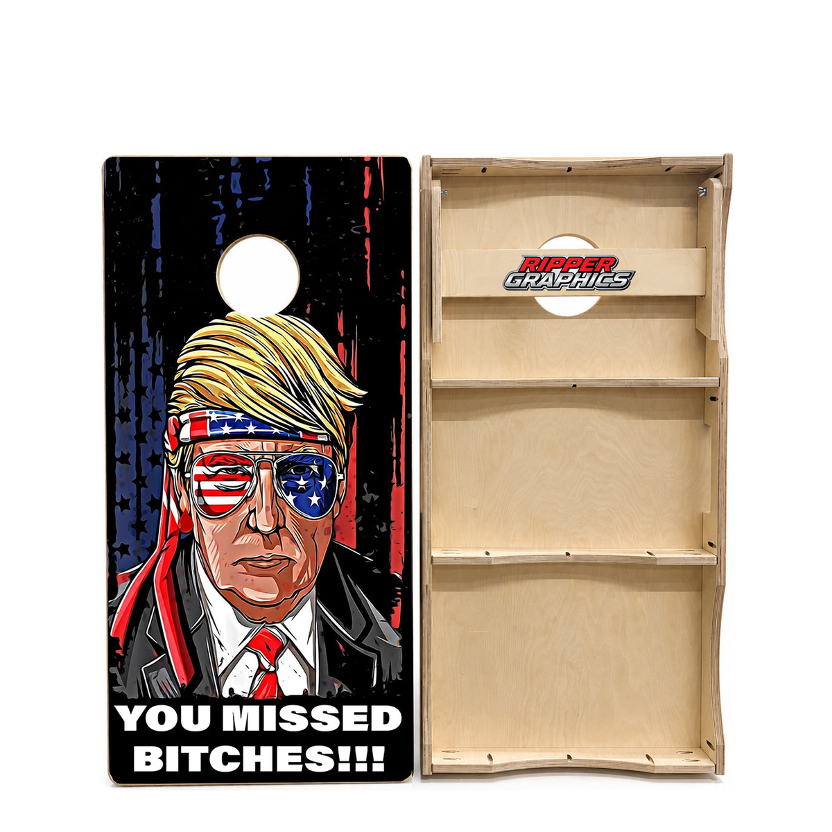 Trump You Missed Cornhole Design product photo