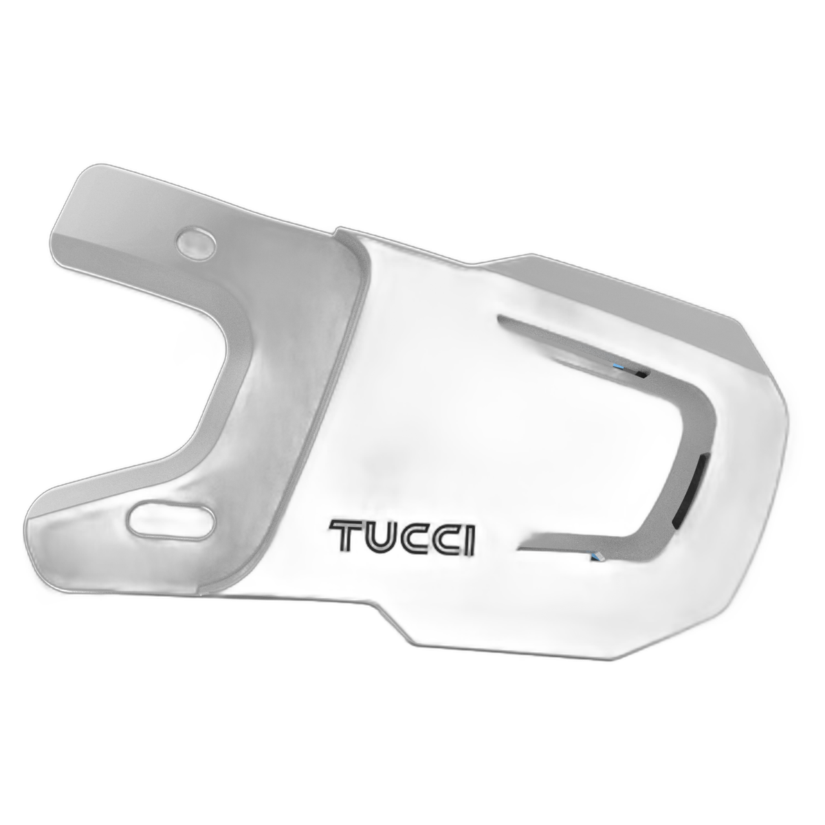 TUCCI Batting Helmet Jaw Guard in High-Gloss White
