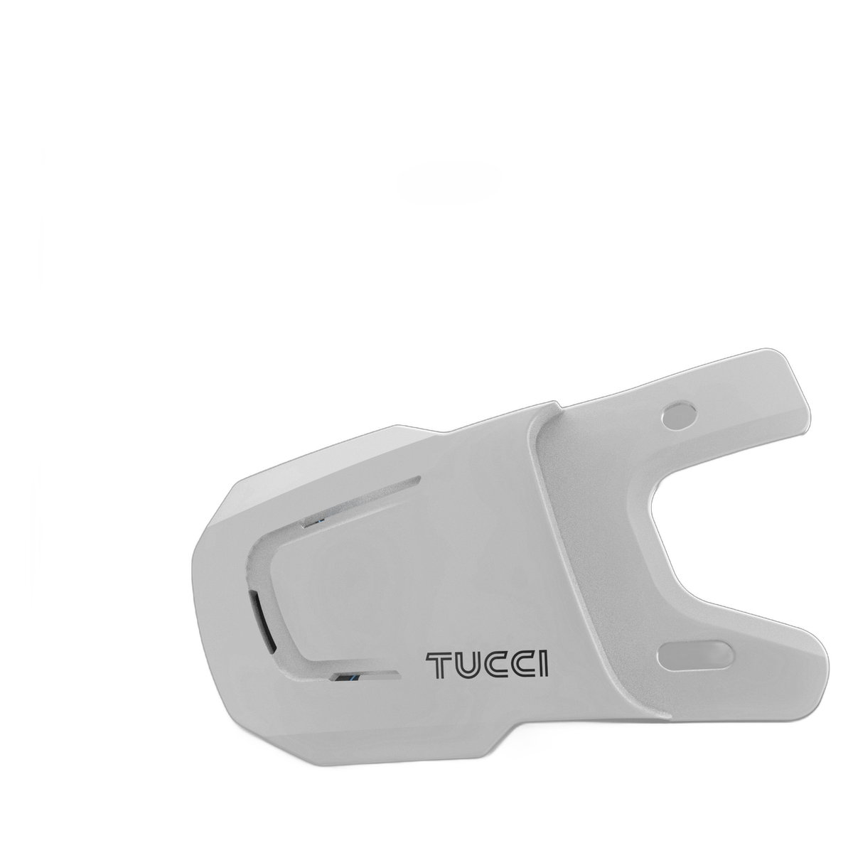 TUCCI Batting Helmet Jaw Guard in High-Gloss White