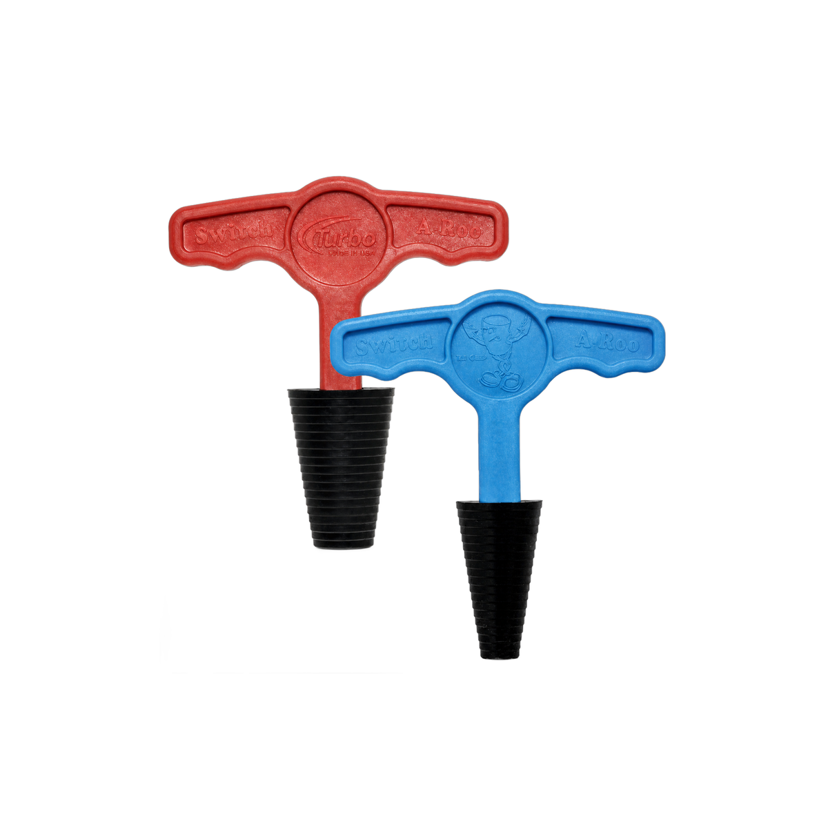 Turbo Switch A Roo red large thumb and blue small finger bowling insert locking tools