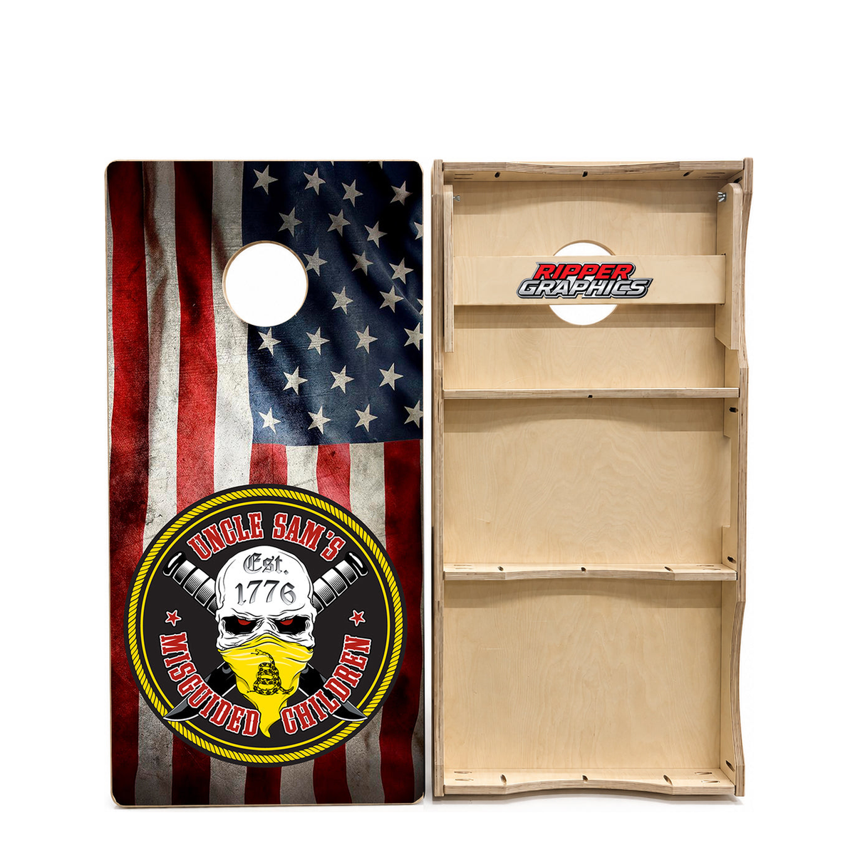 Uncle Sams Misguided Children Cornhole Design product photo