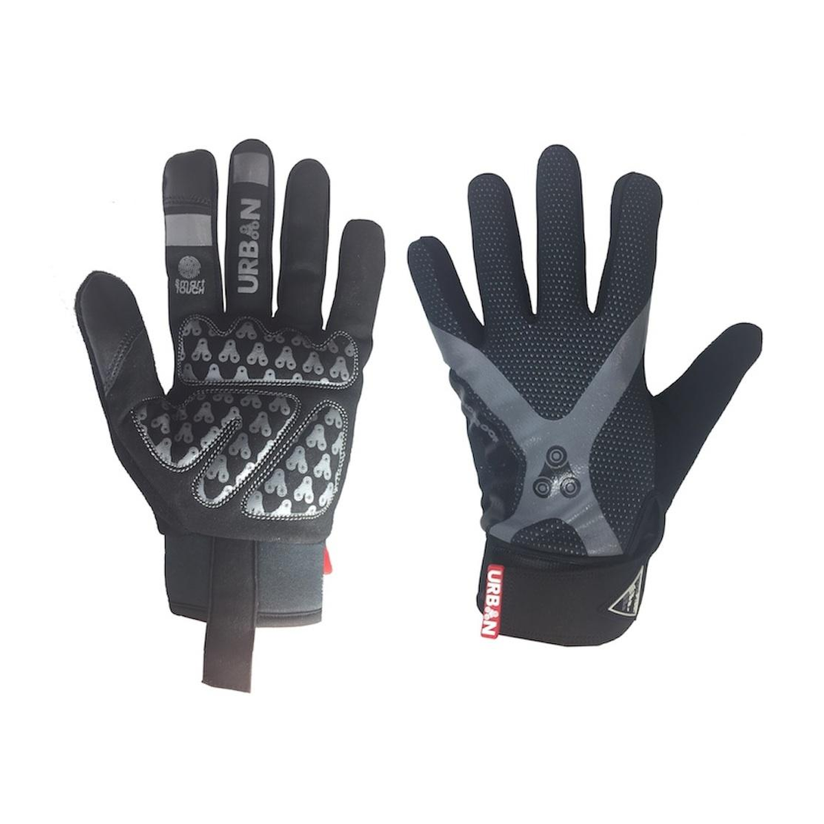 Urban Cycling Full Finger Gloves - Touch Screen Finger Bike Gloves, Windproof, Gel Padded for MTB or Road Cycling - Great Call Athletics