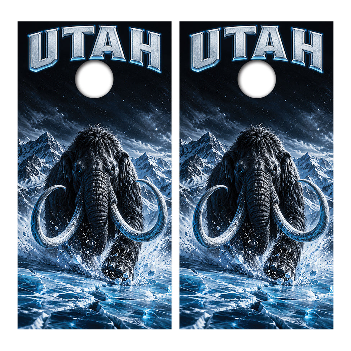 Utah Mammoth Inspired Cornhole Design - Corn5183 - Great Call Athletics
