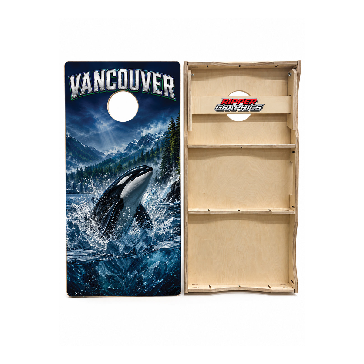 Vancouver Canucks Inspired Cornhole Design - CH5182 - Great Call Athletics