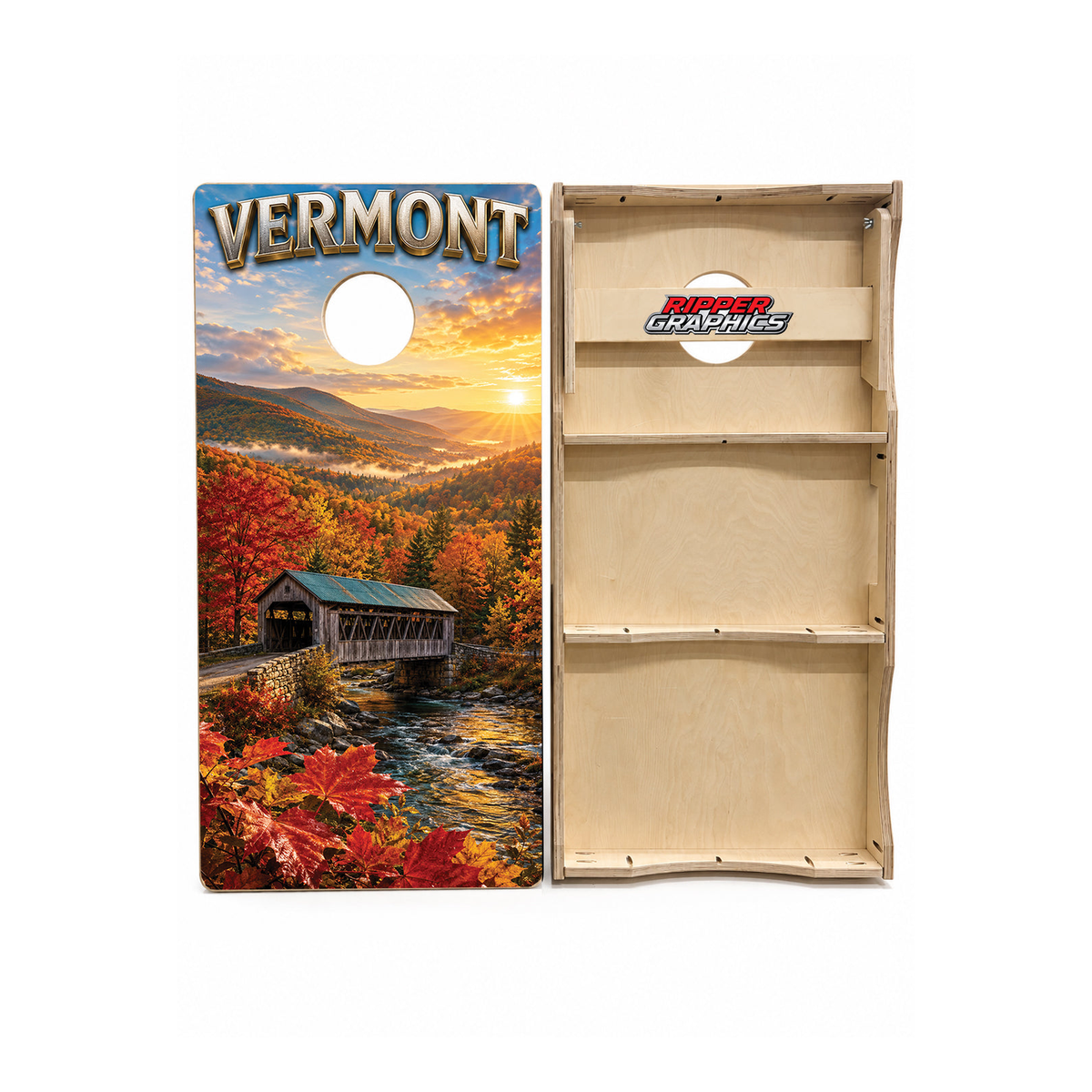 Vermont Fall Weekend Getaway Cornhole Design - CH5127 - Great Call Athletics