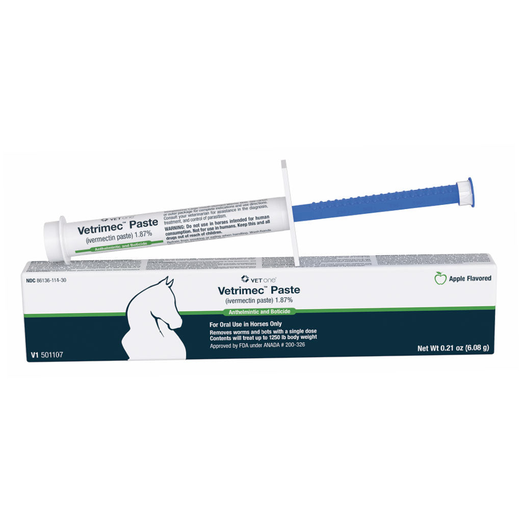 Vetrimec Paste (Ivermectin 1.87%), Apple Flavor, for Horse