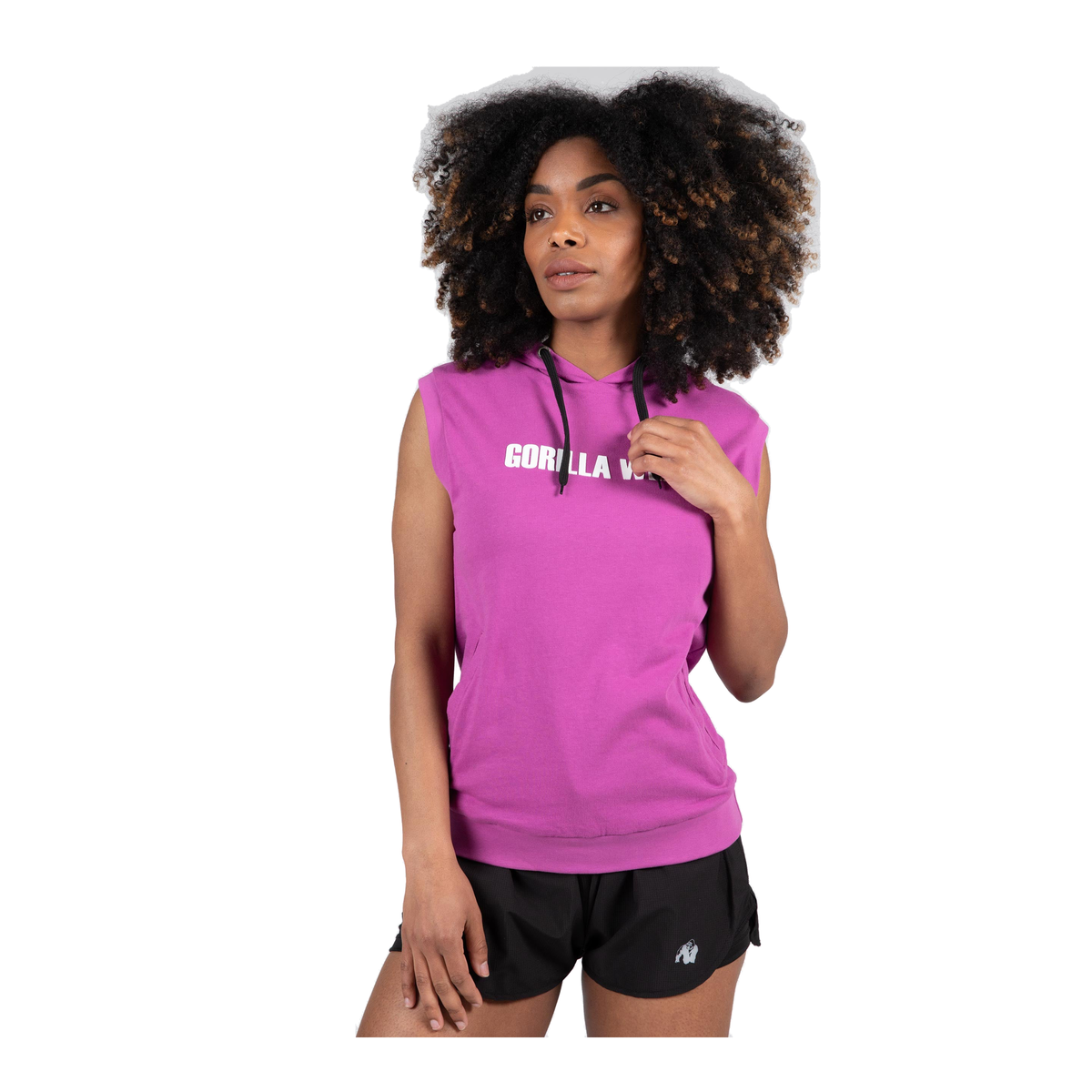 Virginia Sleeveless Hoodie - Pink product photo