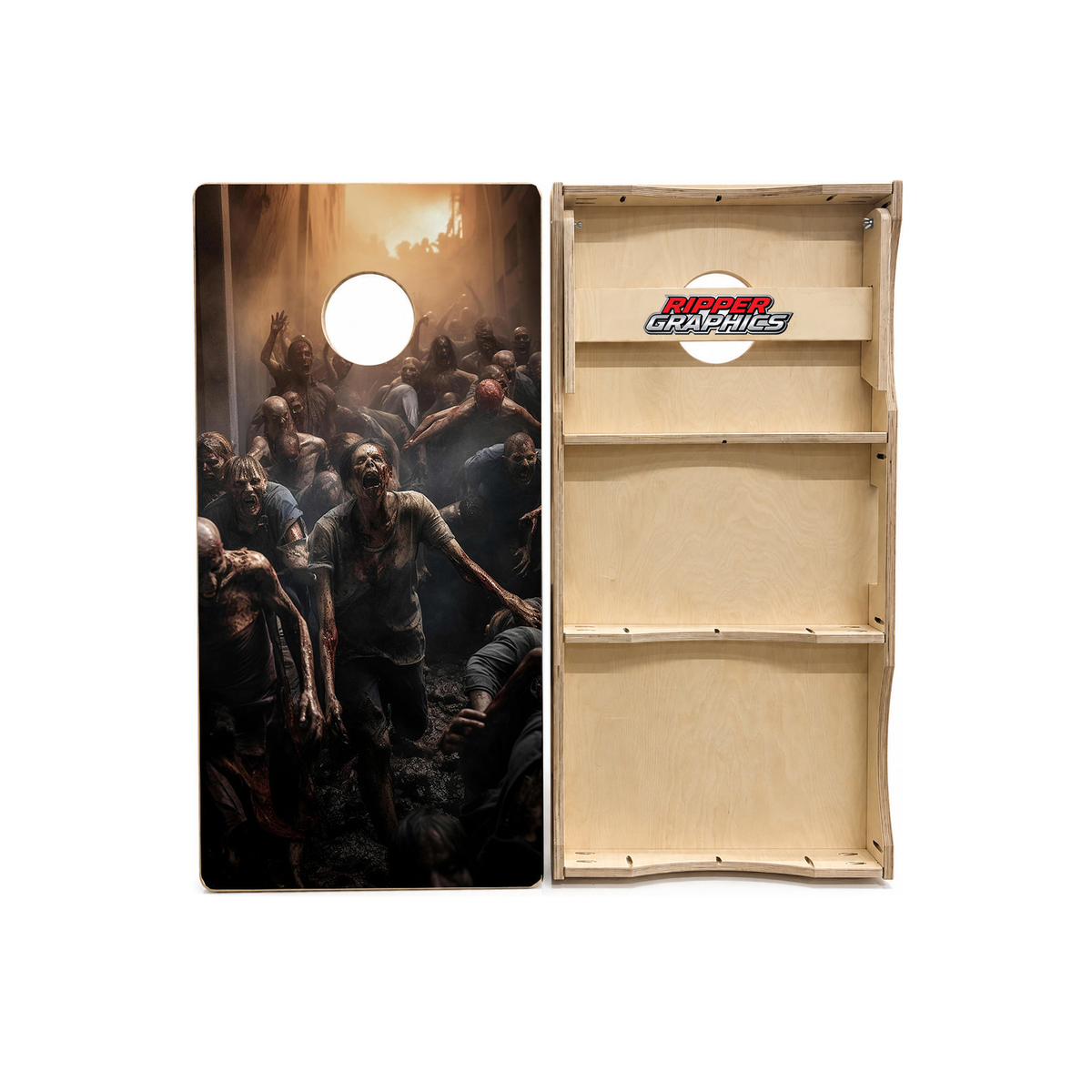 Wall of Zombies Cornhole Design product photo