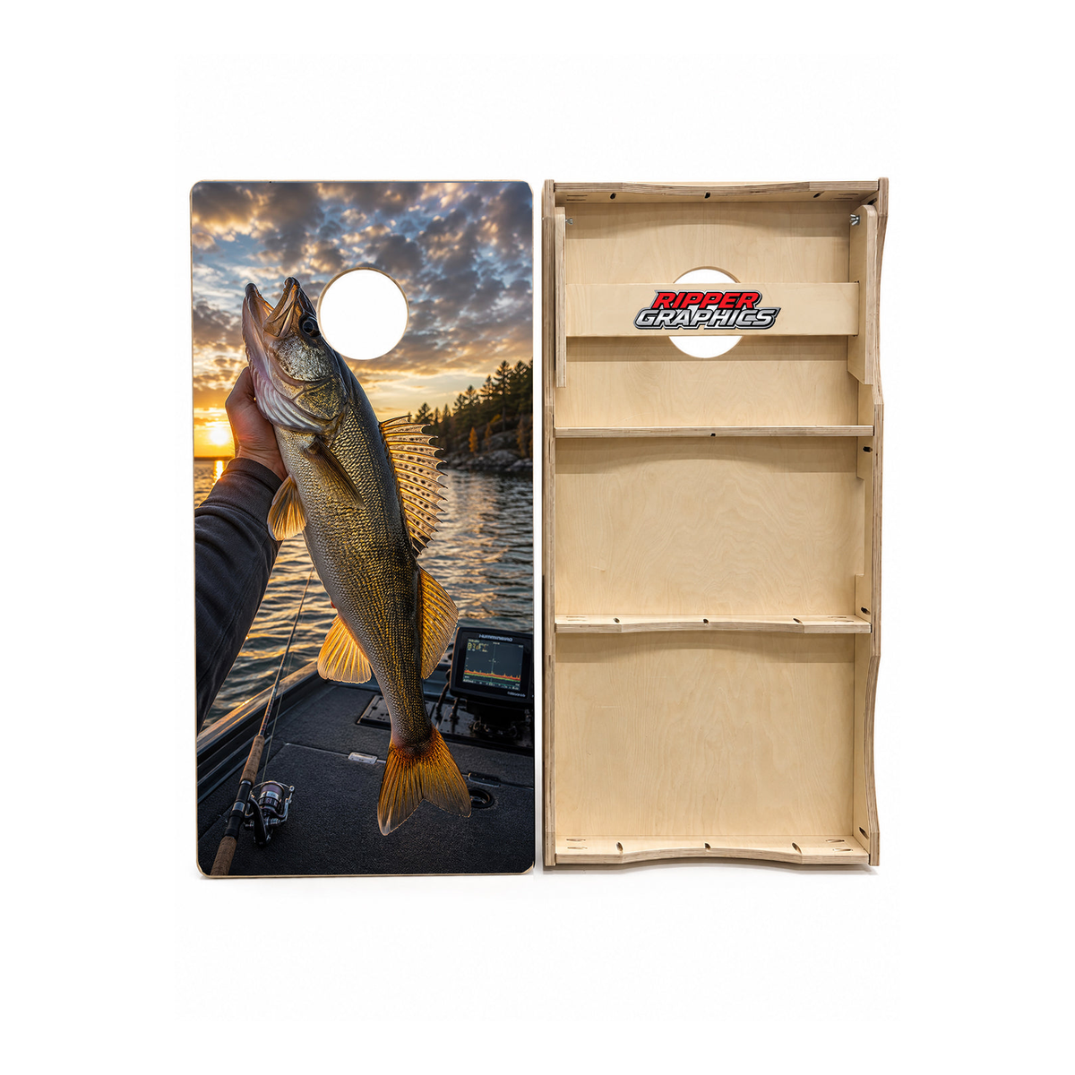 Walleye Fishing Cornhole Design - CH5066 - Great Call Athletics