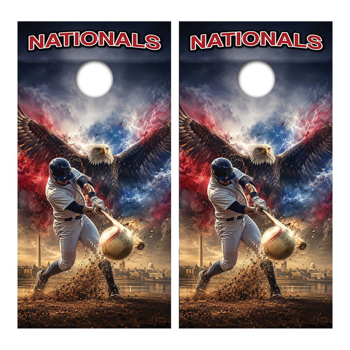 Washington Nationals Baseball Inspired Cornhole Design - Corn5229 - Great Call Athletics