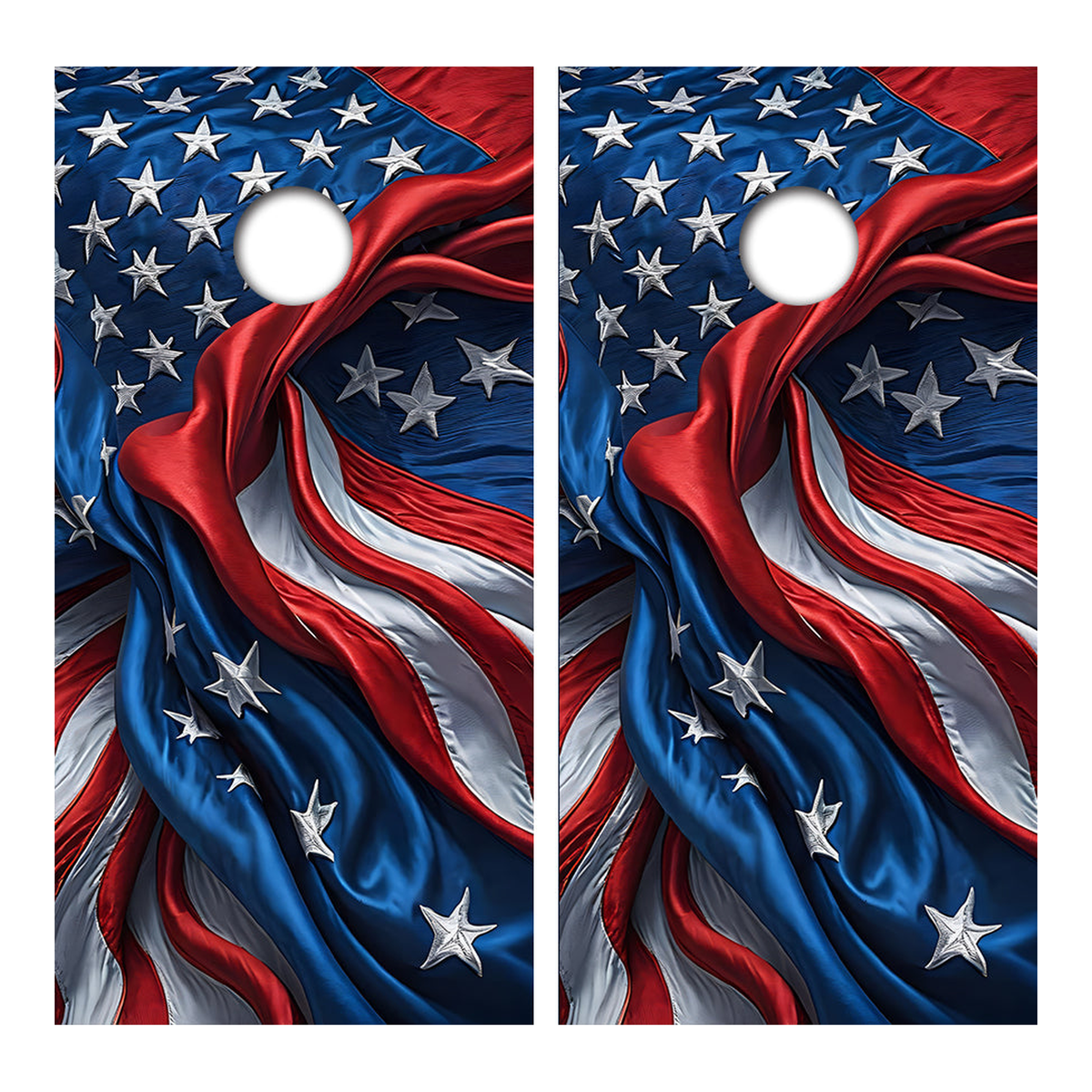 Wavy Distorted American Flag Cornhole Design - Corn5090 - Great Call Athletics