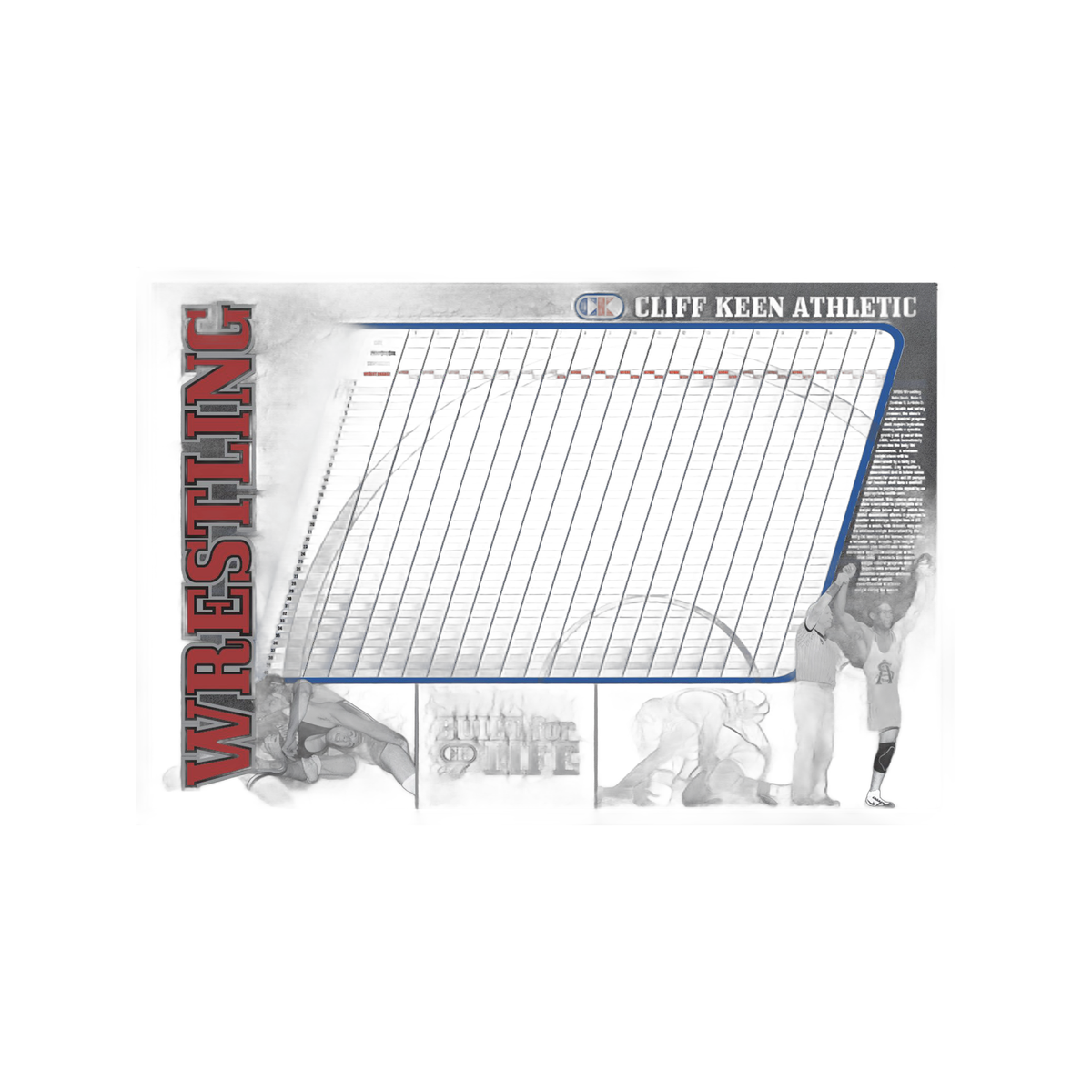 Cliff Keen WC3 Wrestling Weight Chart 24 x 36 - Wall Coaching Tool