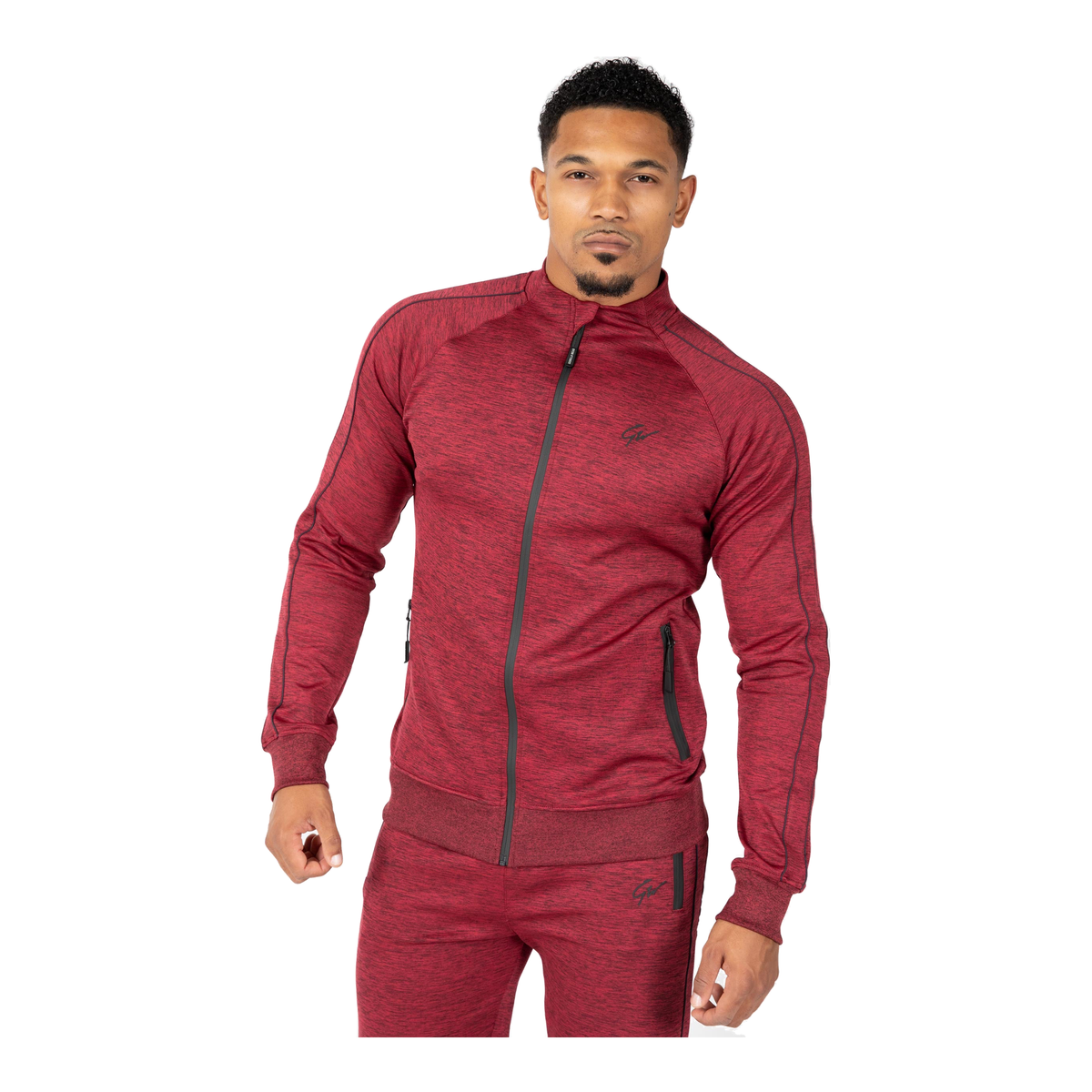 Wenden Track Jacket - Burgundy Red product photo