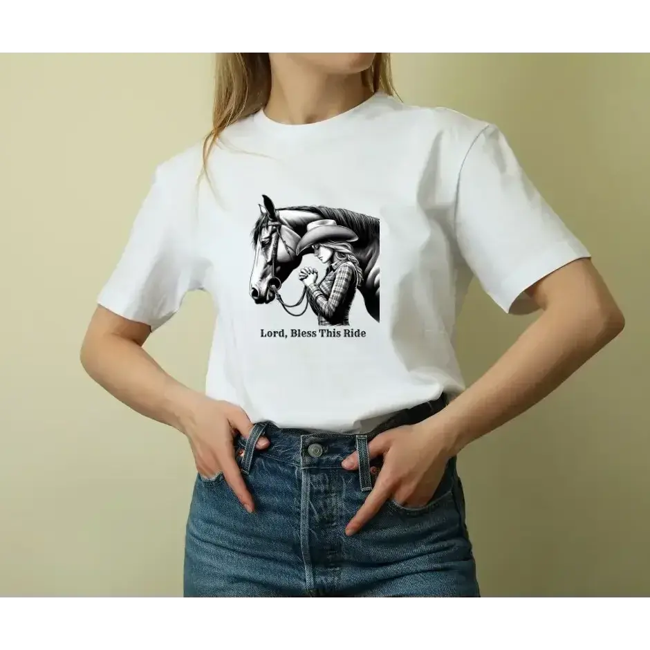 Women's Prayer T-Shirt, Equestrian Cowgirl Fashion, Western Apparel