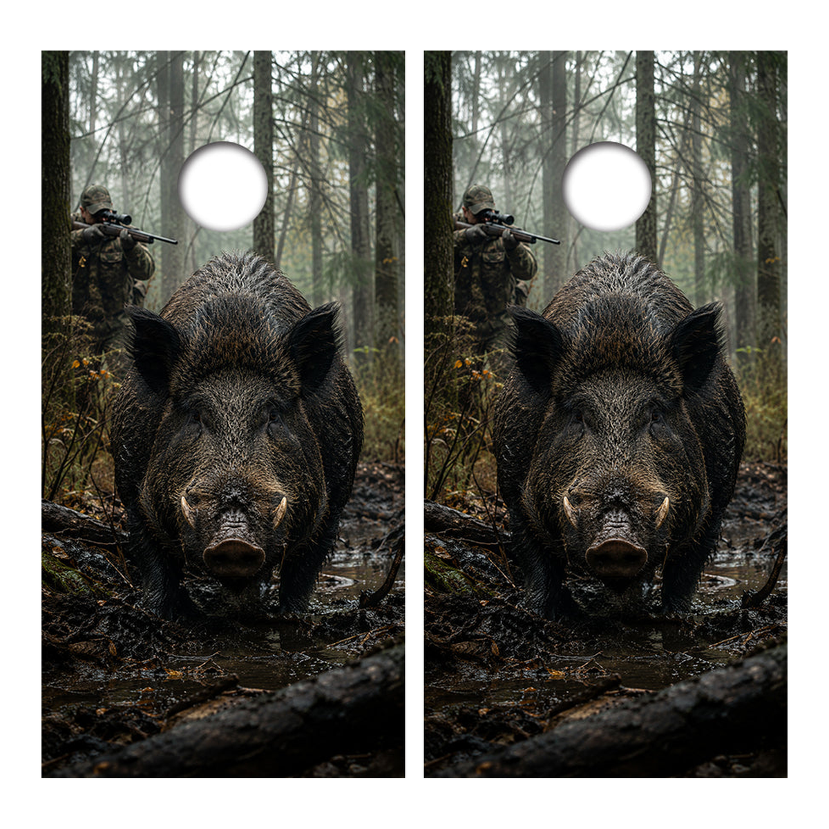 Wild Boar Hunting Cornhole Design - Corn5064 - Great Call Athletics
