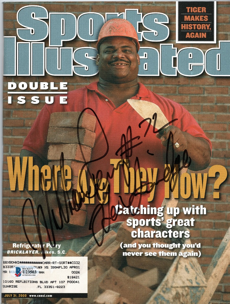 William Perry Autographed Chicago Bears Sports Illustrated 7/31/00 W/ The Fridge Beckett Authenticated